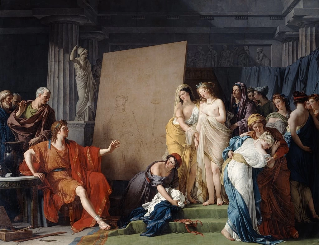 Giove sceglie i suoi modelli per l'immagine di Elena tra le ragazze di Crotone - Louvre, Parigi